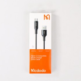 MCDODO Kabel Charger USB Type C Fast Charging 5A 1.5 Meter - CA-7430 - Black - 7