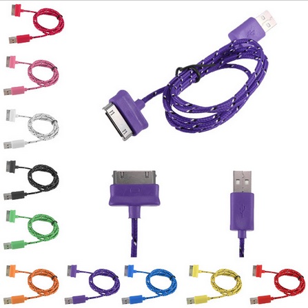 taffware normal braided charging sync data cable for iphone 30 pin 4 4s 1m black taffware normal braided charging sync data cable for iphone 30 pin 4 4s 1m black