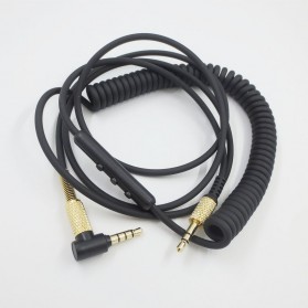 JEEMOOSEE Kabel Audio AUX 3.5mm Male to Male 1 Meter with Mic - CAM32 - Black