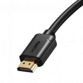 Baseus Kabel HDMI ke HDMI 2.0 Gold Plated 4K Laser Image Quality 5M - CAKGQ-D01 - Black - 2