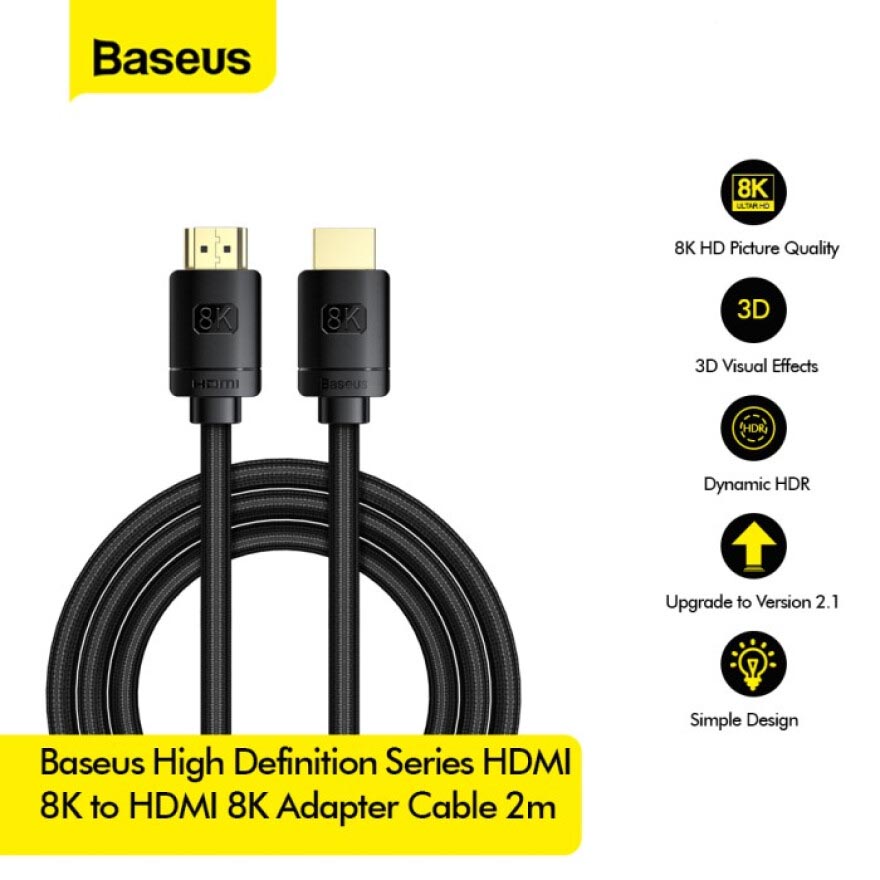 Gambar produk Baseus Kabel HDMI High Definition Series 8K 2 Meter - CAKGQ-K01