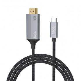 Laptop / Notebook - Hoco Kabel HDMI 4K Adapter ke USB Type C - UA13 - Black/Gray