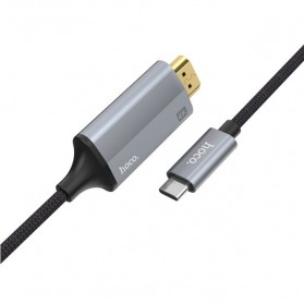 Hoco Kabel HDMI 4K Adapter ke USB Type C - UA13 - Black/Gray - 2