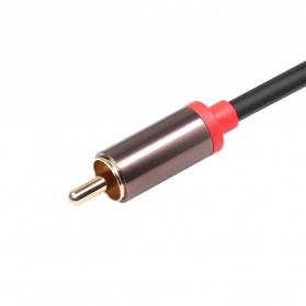 Vention Kabel 3.5 mm Male ke 2 RCA Male HiFi 2M - Black - 4