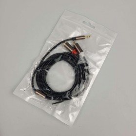 Vention Kabel 3.5 mm Male ke 2 RCA Male HiFi 2M - Black - 7