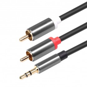 Vention Kabel 3.5mm Male ke 2 RCA Male HiFi 5M - Black