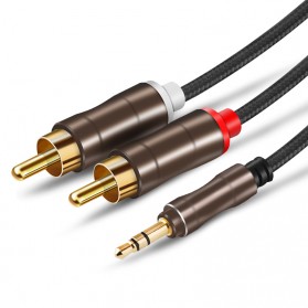 Laptop / Notebook - Vention Kabel Audio AUX 3.5 mm ke RCA Plug 1 Meter - V102 - Black