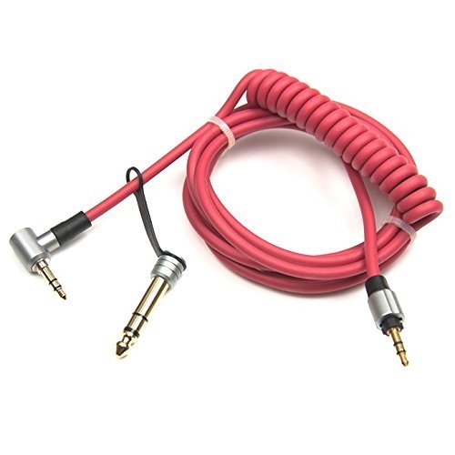 AUX Audio Cable Pro Detox 3.5 and 6.5 mm Male to Male AV141 Red