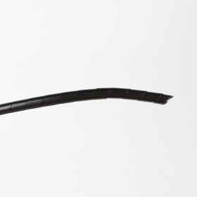 HEGEZHENG Spiral Pembungkus Kabel Listrik Selang Ukuran 6MM x 14M - HPS-60 - Black - 4