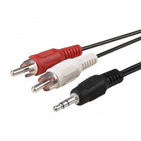 HiFi Good Quality Jack 3.5 mm Stereo to RCA Male Audio Cable 1 m - S-PC-095521 - 2