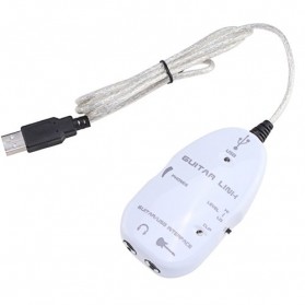 Kabel Link Gitar ke USB - AY07 (OEM) - White - 4