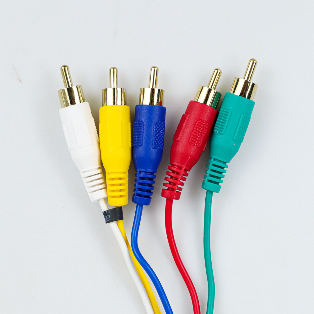High Speed HDMI to 5 RCA Cable Gold 