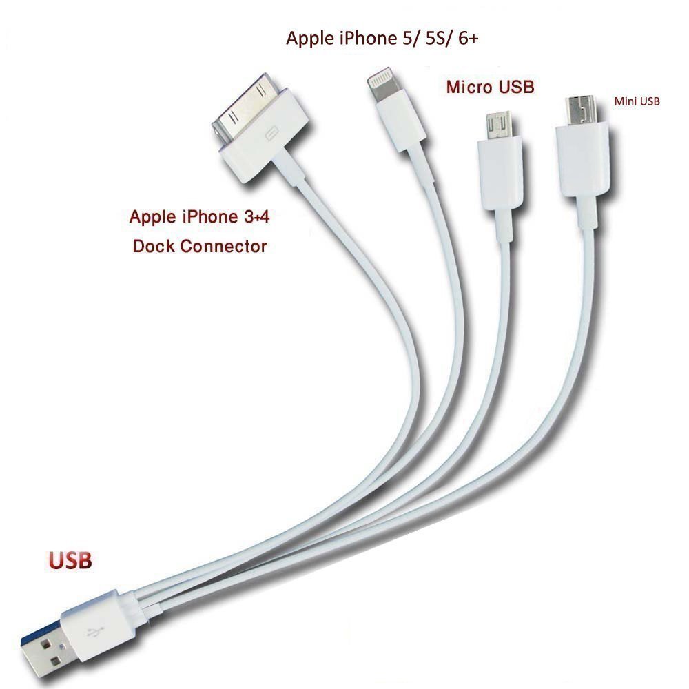 Taff Multifunction 4 in 1 USB Charging Cable Lightning 8