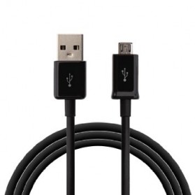 Kabel Data Micro USB 1 Meter untuk BB Sony Samsung LG Nokia HTC - V8B - Black - 1