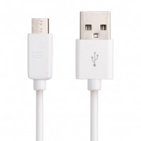 Kabel Data Micro USB 1 Meter untuk BB Sony Samsung LG Nokia HTC - V8B - White - 3