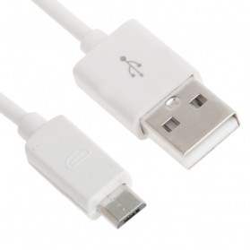 Kabel Data Micro USB 1 Meter untuk BB Sony Samsung LG Nokia HTC - V8B - White - 4