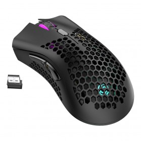 K-SNAKE Mouse Gaming Wireless RGB Honeycomb Rechargeable - BM600 - Black