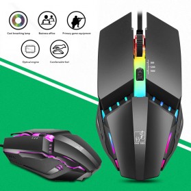 Wireless Mouse / Bluetooth Mouse - Centechia Mouse Gaming LED RGB 1600 DPI - K3 - Black