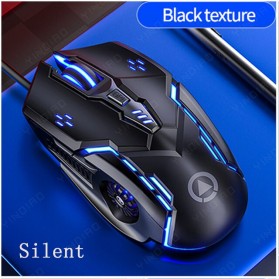 Silver Eagle Mouse Gaming LED RGB 3200 DPI Silent Version - G5 - Black - 1