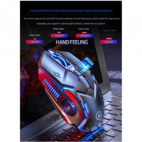 Yindiao Mouse Gaming LED RGB 3200 DPI Silent Version - G5 - Black - 3