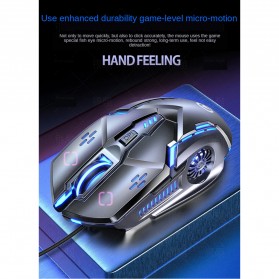Silver Eagle Mouse Gaming LED RGB 3200 DPI Silent Version - G5 - Black - 4