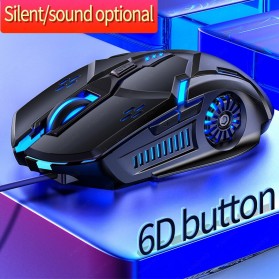 Silver Eagle Mouse Gaming LED RGB 3200 DPI Silent Version - G5 - Black - 6