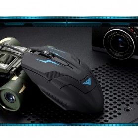 Rajfoo i5 Optical Wired USB Gaming Mouse 1600 DPI - Black/Blue - 5