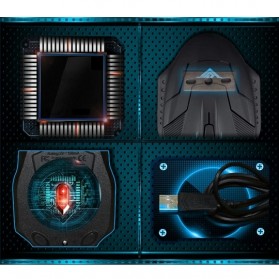 Rajfoo i5 Optical Wired USB Gaming Mouse 1600 DPI - Black/Blue - 7