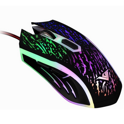 Rajfoo Rainbow USB Gaming Mouse 4 Shift DPI with LED Light 