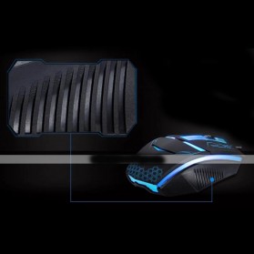Rajfoo Terminator Professional Gaming Mouse 1600 DPI - Black - 7