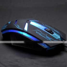Rajfoo Terminator Professional Gaming Mouse 1600 DPI - Black - 8