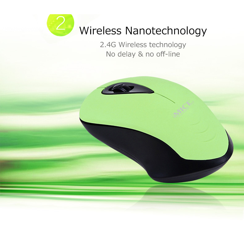 2 iMice Ergonomic Optical Wireless Mouse 2.4GHz - Black - 3 .