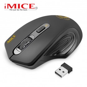 iMice Ergonomic Wireless Gaming Mouse 2000 DPI Silent Version - 1800 - Black - 2