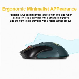iMice Ergonomic Wireless Gaming Mouse 2000 DPI Silent Version - 1800 - Black - 5