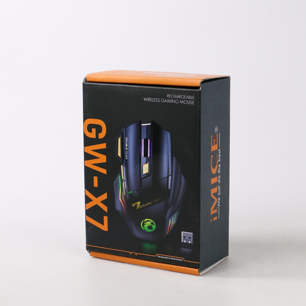 iMice Wireless Gaming Mouse Ergonomic RGB Rechargeable 3200 DPI - GW-X7 ...