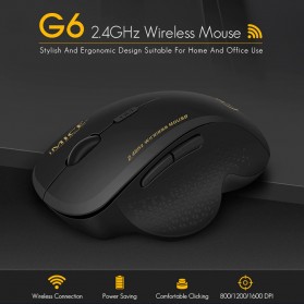 iMice Wireless Gaming Mouse Ergonomic 1600 DPI - G6 - Black
