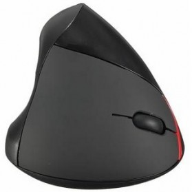 Vertical Wireless Optical Mouse with 5 Function Keys - Black - 4