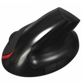 Vertical Wireless Optical Mouse with 5 Function Keys - Black - 5