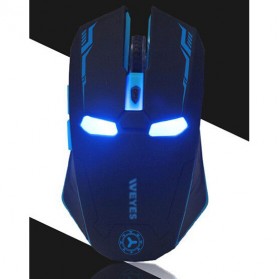 NAFEE Iron Man Wireless Mouse Gaming Mute Button Silent Click 2.4Ghz - G5 - Black - 6