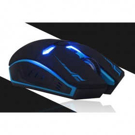 NAFEE Iron Man Wireless Mouse Gaming Mute Button Silent Click 2.4Ghz - G5 - Black - 7