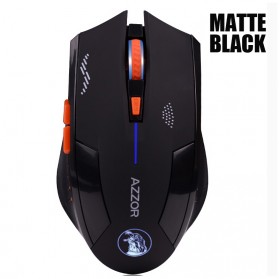 Azzor Mouse Gaming Wireless Rechargeable USB 2400 DPI 2.4G - Black