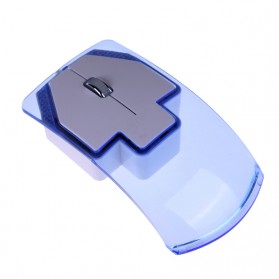 Mouse Wireless Optical Transparan - Blue - 1