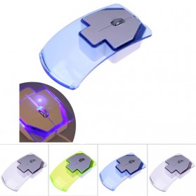 Mouse Wireless Optical Transparan - Blue - 5