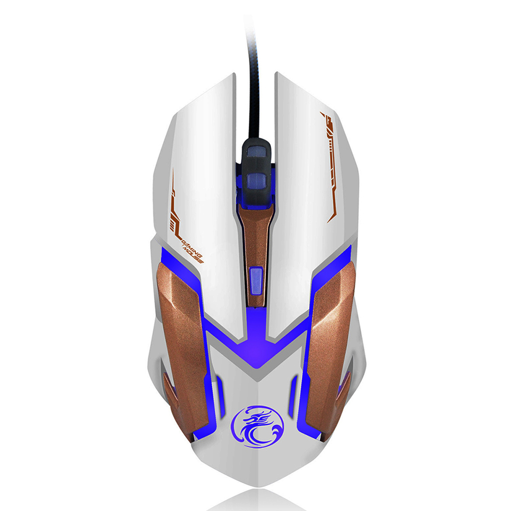 iMice V6 Gaming Mouse RGB LED 4800DPI - White - JakartaNotebook.com