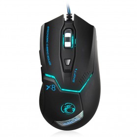 iMice X8 Gaming Mouse Ergonomic RGB LED 3200DPI - Black - 1