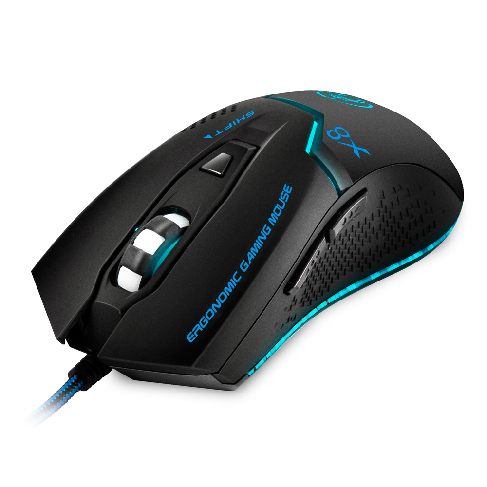 iMice X8 Gaming Mouse Ergonomic RGB LED 3200DPI - Black
