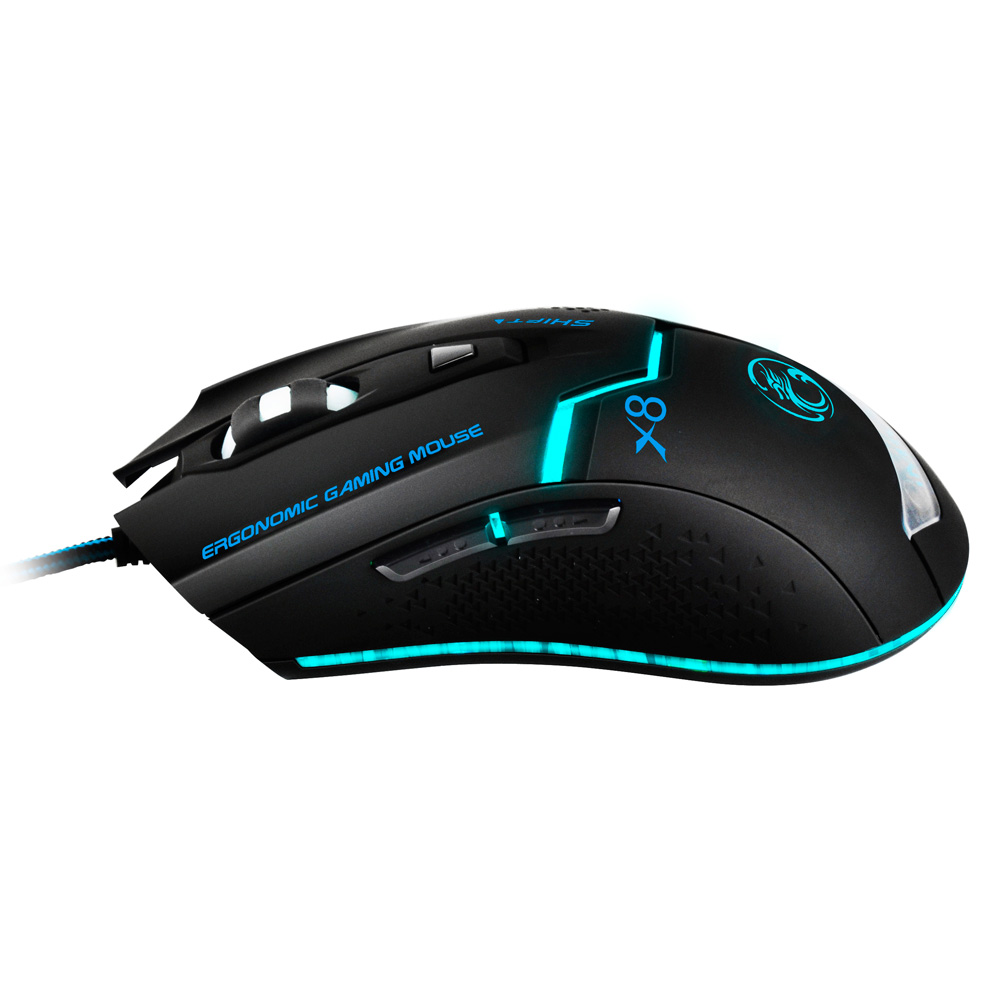 iMice X8 Gaming Mouse Ergonomic RGB LED 3200DPI - Black
