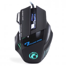 iMice X7 Dark Knight Gaming Mouse RGB LED 5500DPI - Black - 1