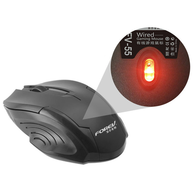 Forev Gaming Mouse 800 DPI FV55 Black