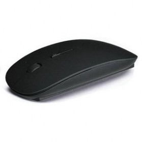 Wireless Ultra-thin Laser Optical Magic Mouse 2.4GHz - Black